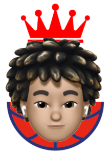 IAM$ Micah Huffman logo with an animated baskball and red crown